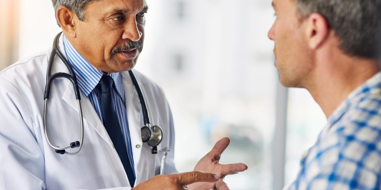 Provider talking to patient