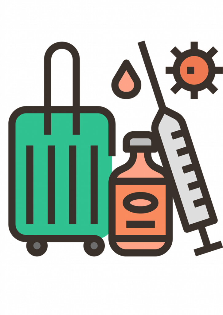 Suitcase and vaccines